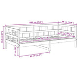 Day Bed without Mattress Honey Brown Solid Wood Pine 90x190 cm
