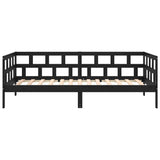 Day Bed without Mattress Black Solid Wood Pine 90x190 cm - 45-Degree Angle
