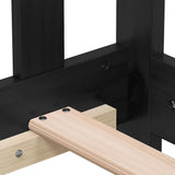 Day Bed without Mattress Black Solid Wood Pine 90x190 cm - Close-Up Angle