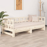 Pull-out Day Bed without Mattress Solid Wood Pine 2x(90x190) cm