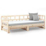 Pull-out Day Bed without Mattress Solid Wood Pine 2x(90x190) cm - 45-Degree Angle