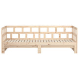 Pull-out Day Bed without Mattress Solid Wood Pine 2x(90x190) cm