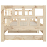Pull-out Day Bed without Mattress Solid Wood Pine 2x(90x190) cm - Extra Image
