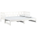Pull-out Day Bed without Mattress White 2x(90x190) cm