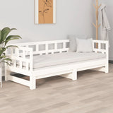 Pull-out Day Bed without Mattress White 2x(90x190) cm - Top-Down View