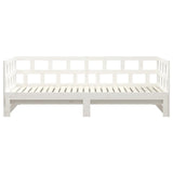 Pull-out Day Bed without Mattress White 2x(90x190) cm - Extra Image