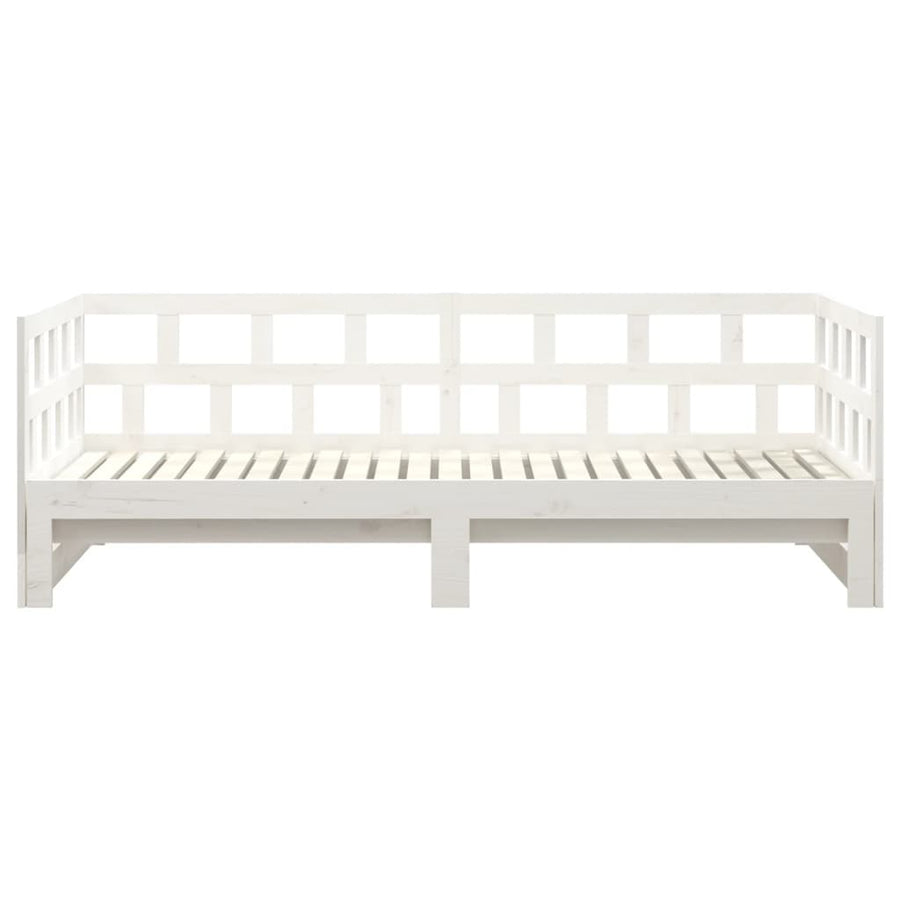 Pull-out Day Bed without Mattress White 2x(90x190) cm