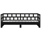 Pull-out Day Bed without Mattress Black 2x(90x190) cm
