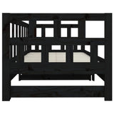 Pull-out Day Bed without Mattress Black 2x(90x190) cm