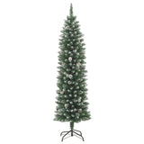 Artificial Slim Christmas Tree with Stand 120 cm PVC - Front View