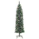 Artificial Slim Christmas Tree with Stand 240 cm PVC