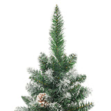 Artificial Slim Christmas Tree with Stand 240 cm PVC - Side View