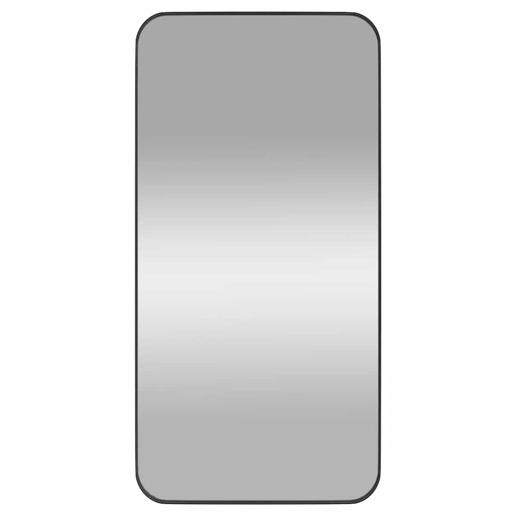 Wall-mounted Mirror Black 40x80 cm Rectangle
