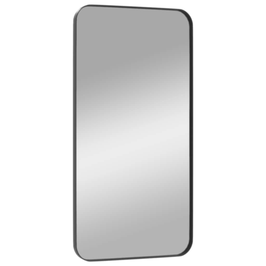 Wall-mounted Mirror Black 40x80 cm Rectangle