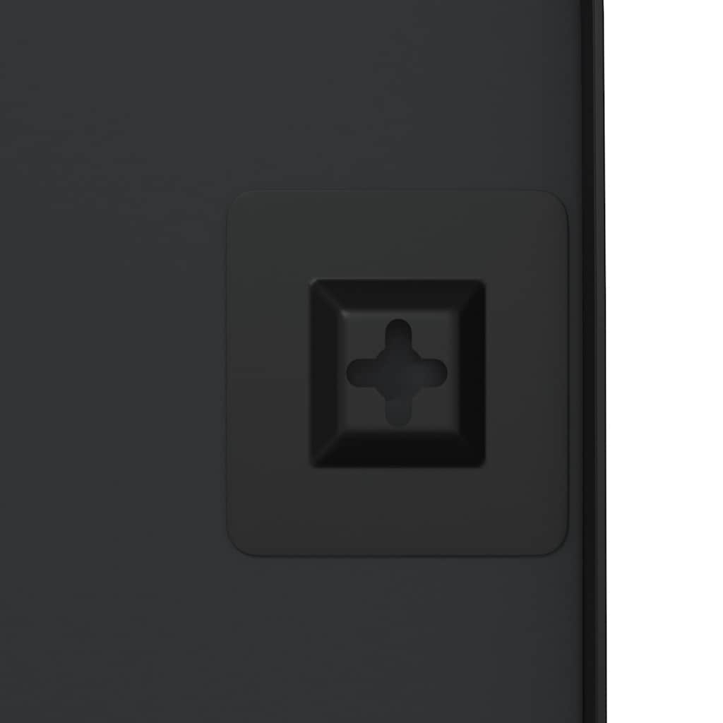 Wall-mounted Mirror Black 40x80 cm Rectangle