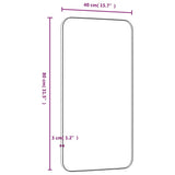 Wall-mounted Mirror Black 40x80 cm Rectangle