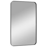 Wall-mounted Mirror Black 50x80 cm Rectangle - Side View