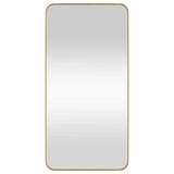 Wall-mounted Mirror Gold 50x100 cm Rectangle - Front View
