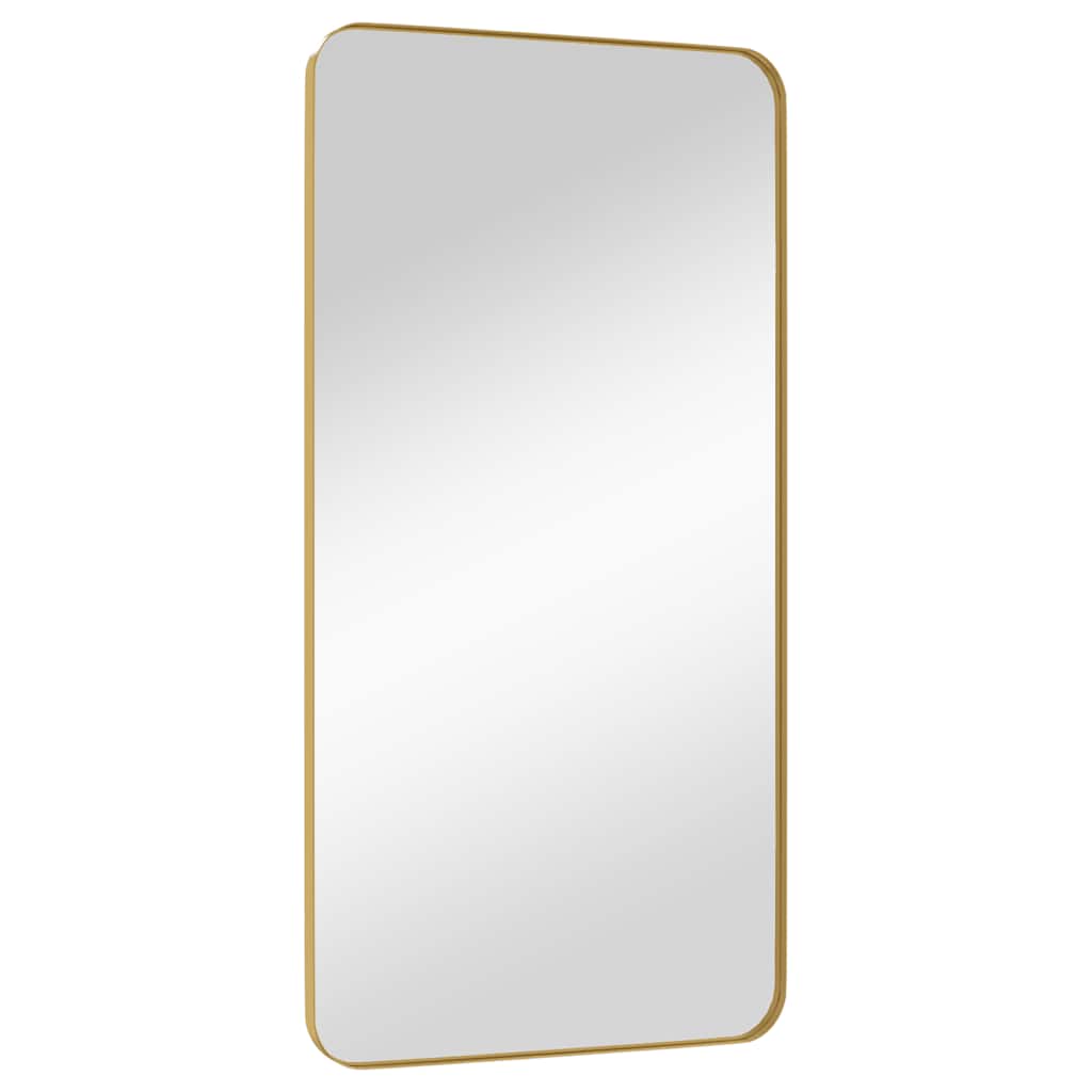 Wall-mounted Mirror Gold 50x100 cm Rectangle