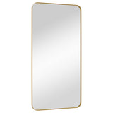 Wall-mounted Mirror Gold 50x100 cm Rectangle