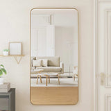 Wall-mounted Mirror Gold 50x100 cm Rectangle