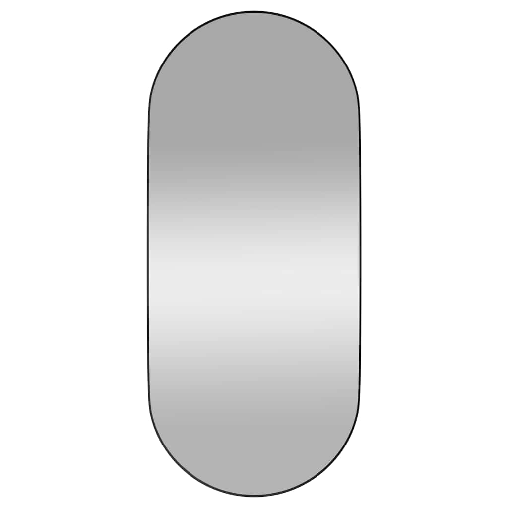 Wall-mounted Mirror Black 35x80 cm Oval