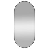 Wall-mounted Mirror Black 35x80 cm Oval