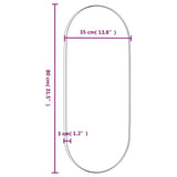 Wall-mounted Mirror Black 35x80 cm Oval