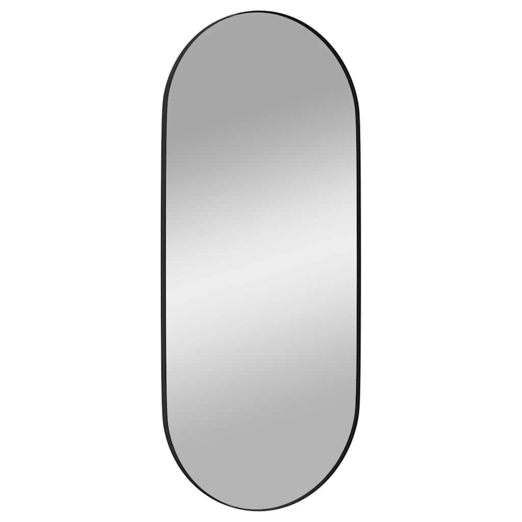 Wall-mounted Mirror Black 40x90 cm Oval