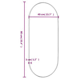 Wall-mounted Mirror Black 40x90 cm Oval