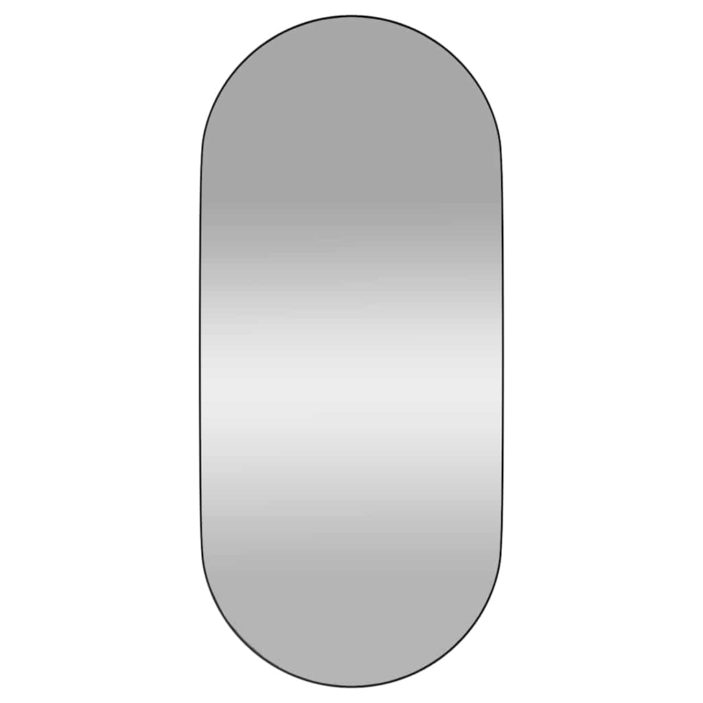 Wall-mounted Mirror Black 45x100 cm Oval