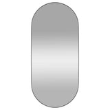 Wall-mounted Mirror Black 45x100 cm Oval - Front View