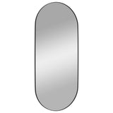Wall-mounted Mirror Black 45x100 cm Oval