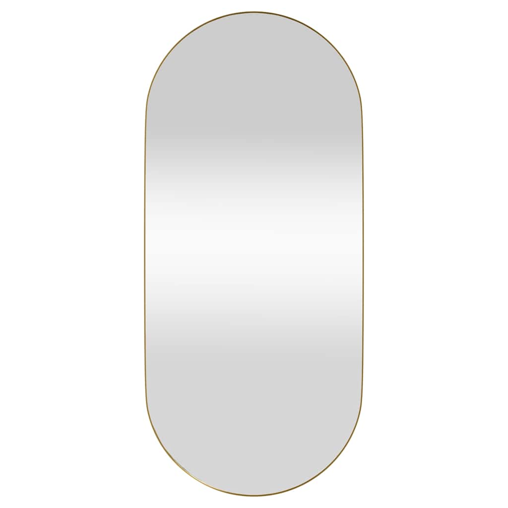 Wall-mounted Mirror Gold 45x100 cm Oval