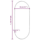 Wall-mounted Mirror Gold 45x100 cm Oval