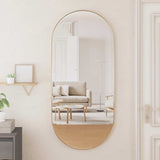 Wall-mounted Mirror Gold 45x100 cm Oval