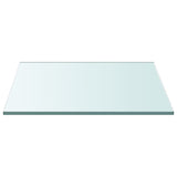 Table Top Transparent 40x40 cm Tempered Glass - Front View