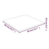 Table Top Transparent 40x40 cm Tempered Glass - Top-Down View