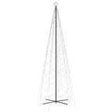 Christmas Cone Tree Blue 1400 LEDs 160x500 cm - Side View