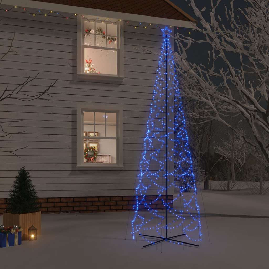 Christmas Cone Tree Blue 1400 LEDs 160x500 cm