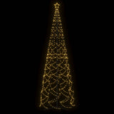 Christmas Cone Tree Warm White 1400 LEDs 160x500 cm - Top-Down View