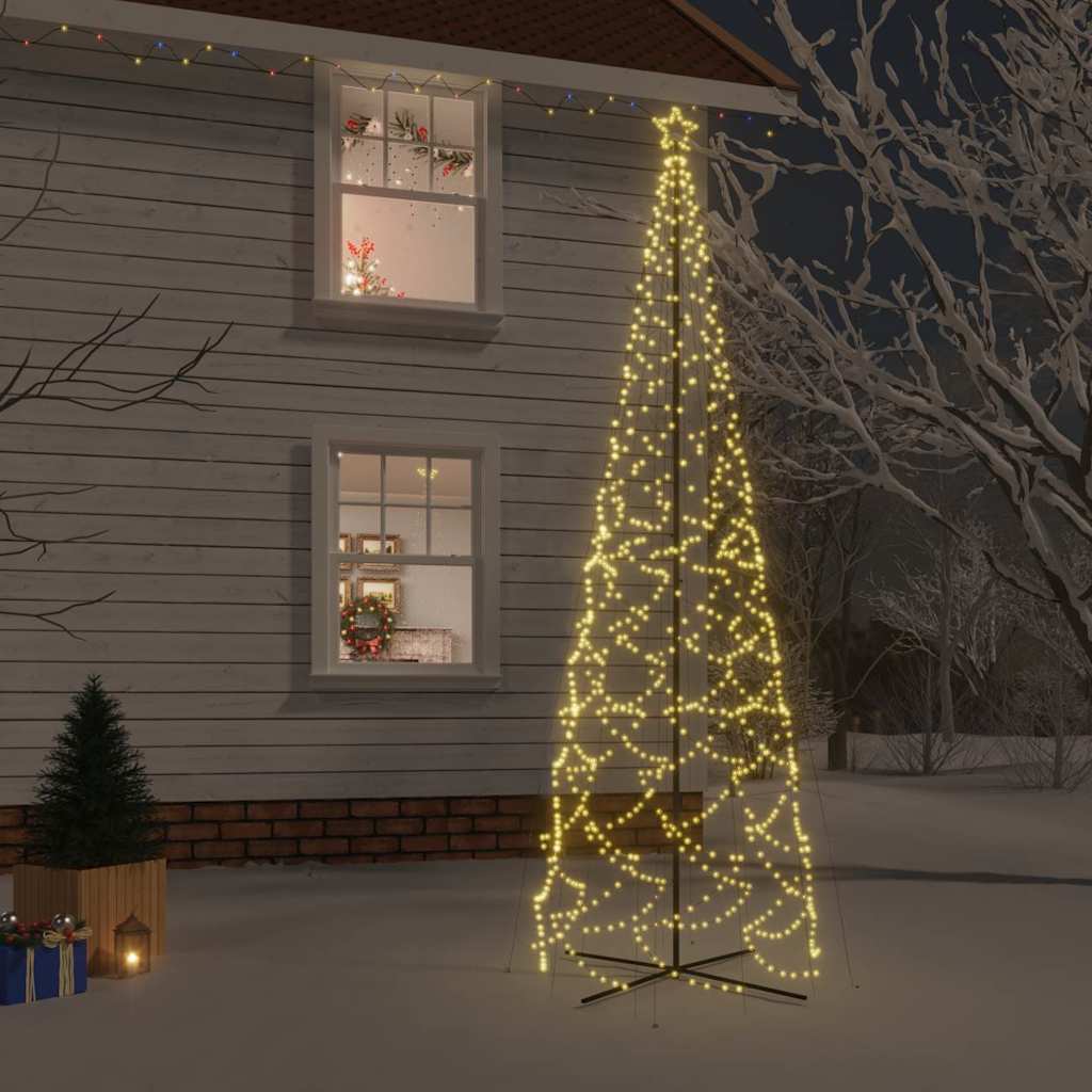 Christmas Cone Tree Warm White 1400 LEDs 160x500 cm