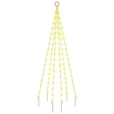 Christmas Tree on Flagpole Warm White 108 LEDs 180 cm - Front View