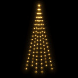 Christmas Tree on Flagpole Warm White 108 LEDs 180 cm - Top-Down View