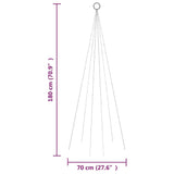 Christmas Tree on Flagpole Warm White 108 LEDs 180 cm - Extra Image