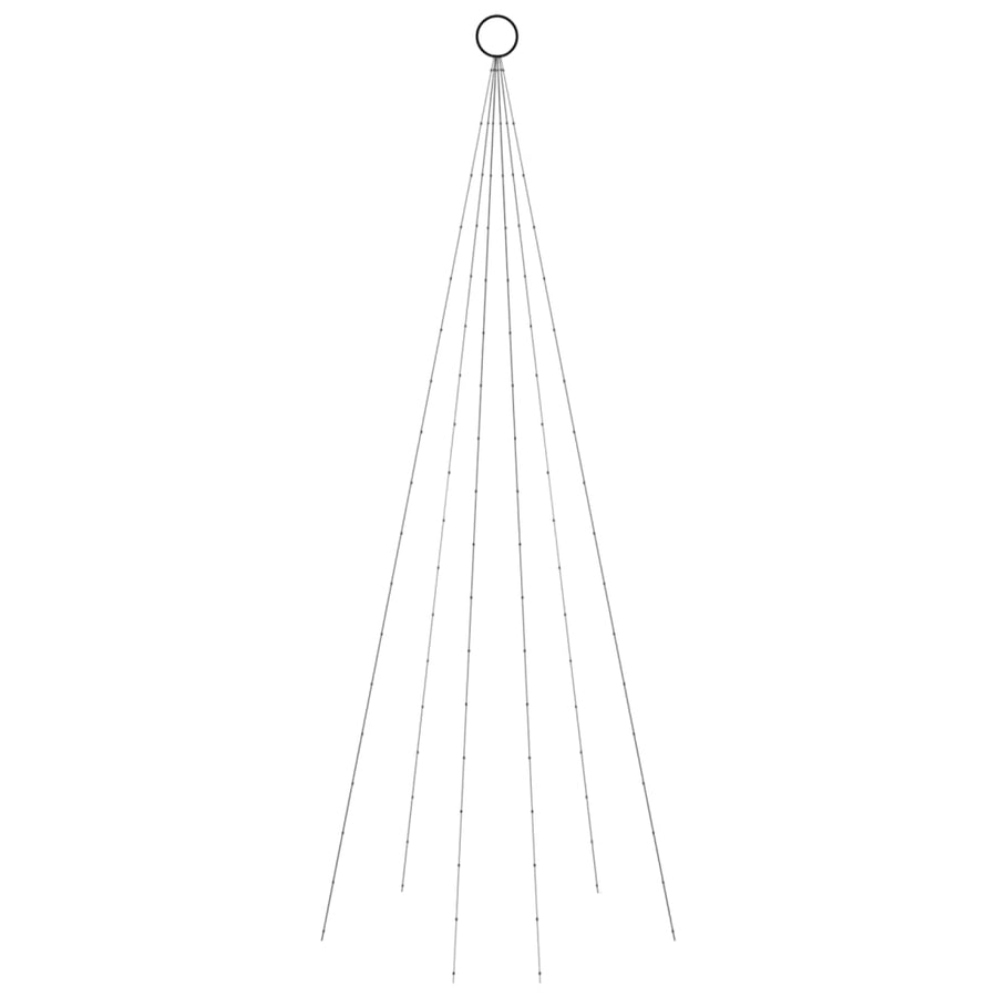 Christmas Tree on Flagpole Cold white 108 LEDs 180 cm