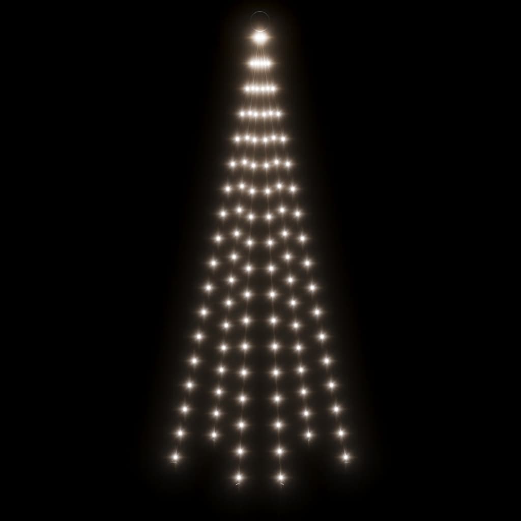 Christmas Tree on Flagpole Cold white 108 LEDs 180 cm