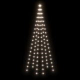 Christmas Tree on Flagpole Cold white 108 LEDs 180 cm - Top-Down View