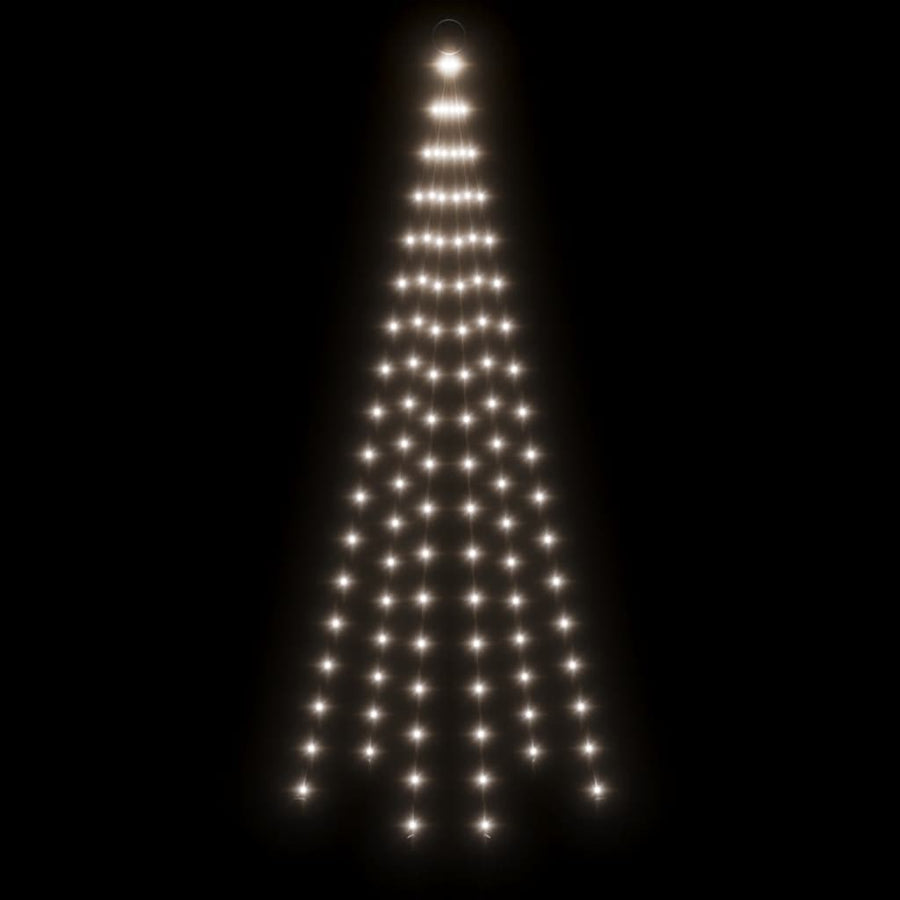 Christmas Tree on Flagpole Cold white 108 LEDs 180 cm