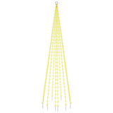 Christmas Tree on Flagpole Warm White 310 LEDs 300 cm - Front View